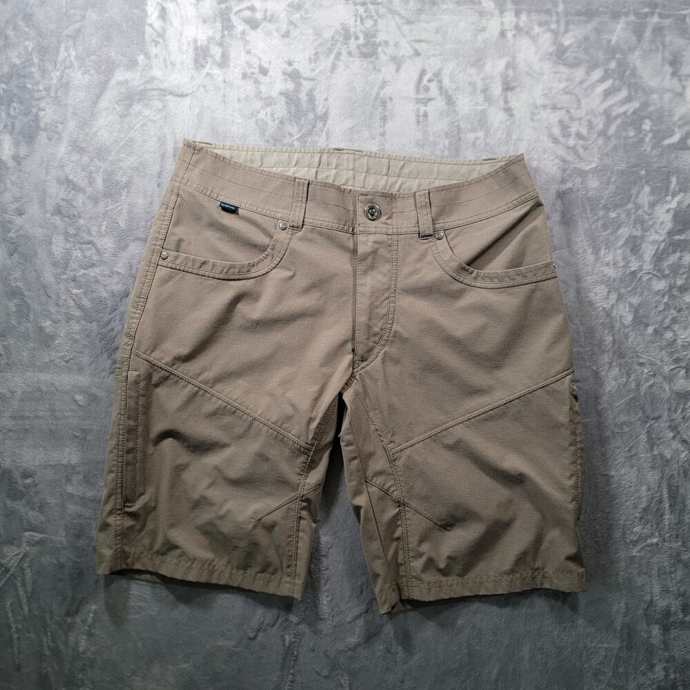 Kuhl Mens 34 SILENCR Kargo Shorts Rip Stop Stretch Hiking Outdoor Khaki